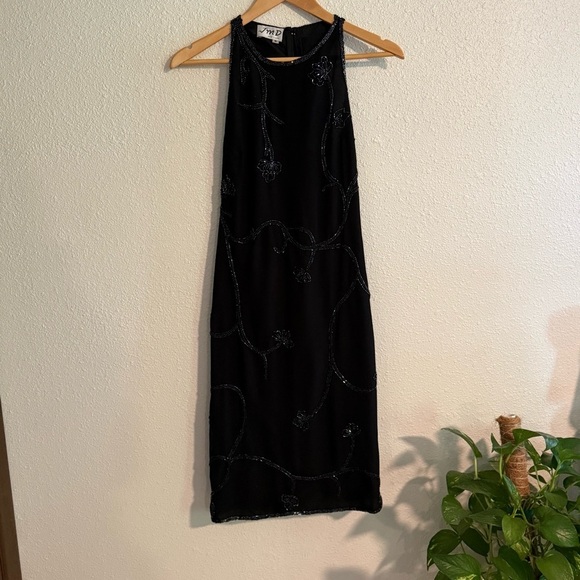 JMD 90s Vintage Beaded High Neck Midi Dress - Picture 6 of 11